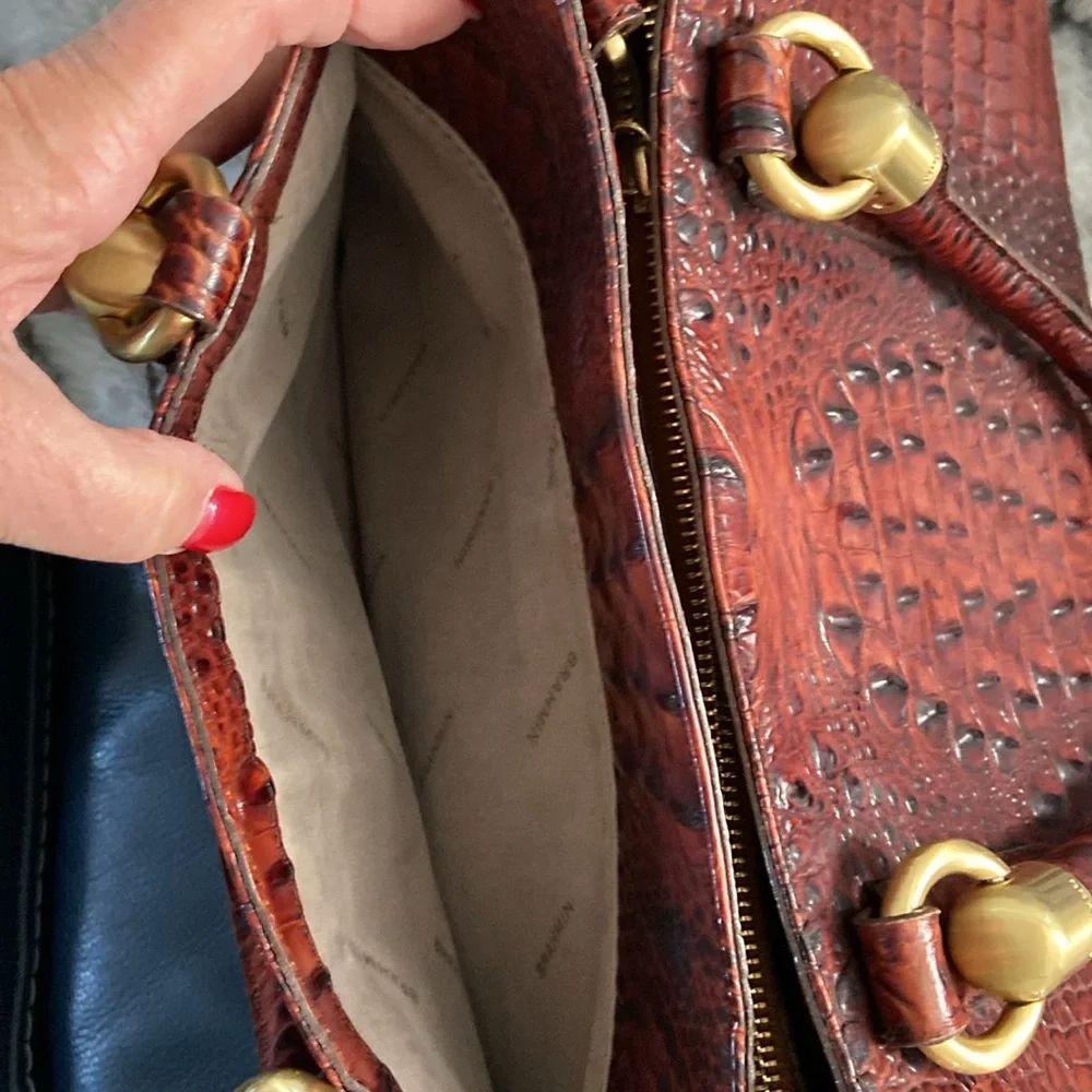 Brahmin  Melbourne croc  large handbag purse